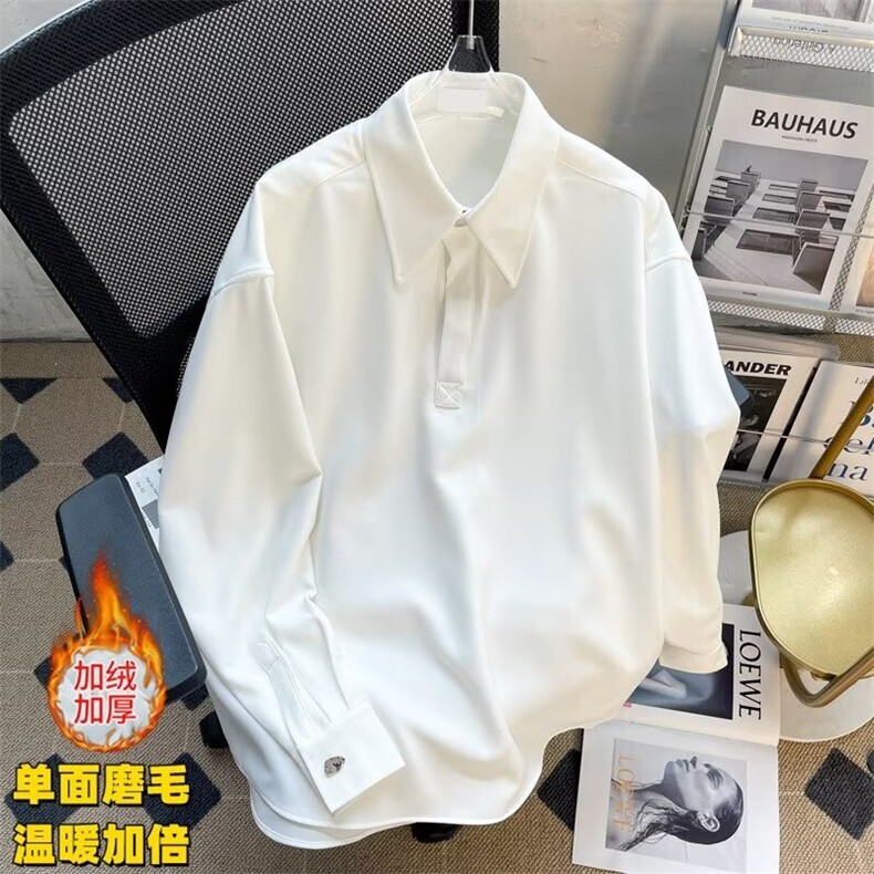 加绒加厚冬款男衬衫保暖打底衬衣休闲外套CS163P45,男装衬衫,星座1013-1