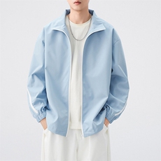 秋季外景宽松夹克男立领上衣外套DSA157B-JK7861-P58，男装夹克，电商A157B