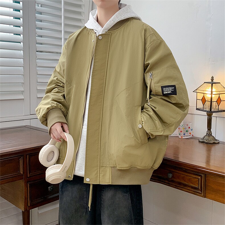 2024秋季休闲外套高品质棒球服宽松多口袋夹克男 A436-8837-P85图片