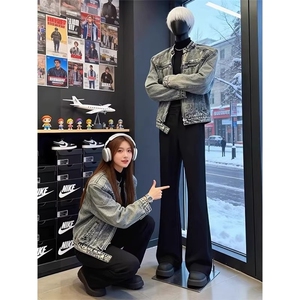 弯刀微喇西裤男春季美式高级感垂感提档裤子显瘦直筒裤LZ3744-p37，男装西裤，星座1008