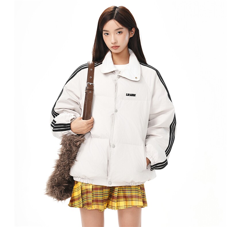 90白鸭绒简约立领外套纯色加厚羽绒服 225-2-Y212-P235 控318图片