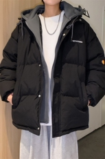 假两件棉服外套男连帽加厚棉衣2199特P90，男装棉衣，电商A309