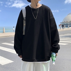 0982P20港风外景秋季百搭宽松休闲大码学生新款圆领套头卫衣，男装卫衣，电商A026-1