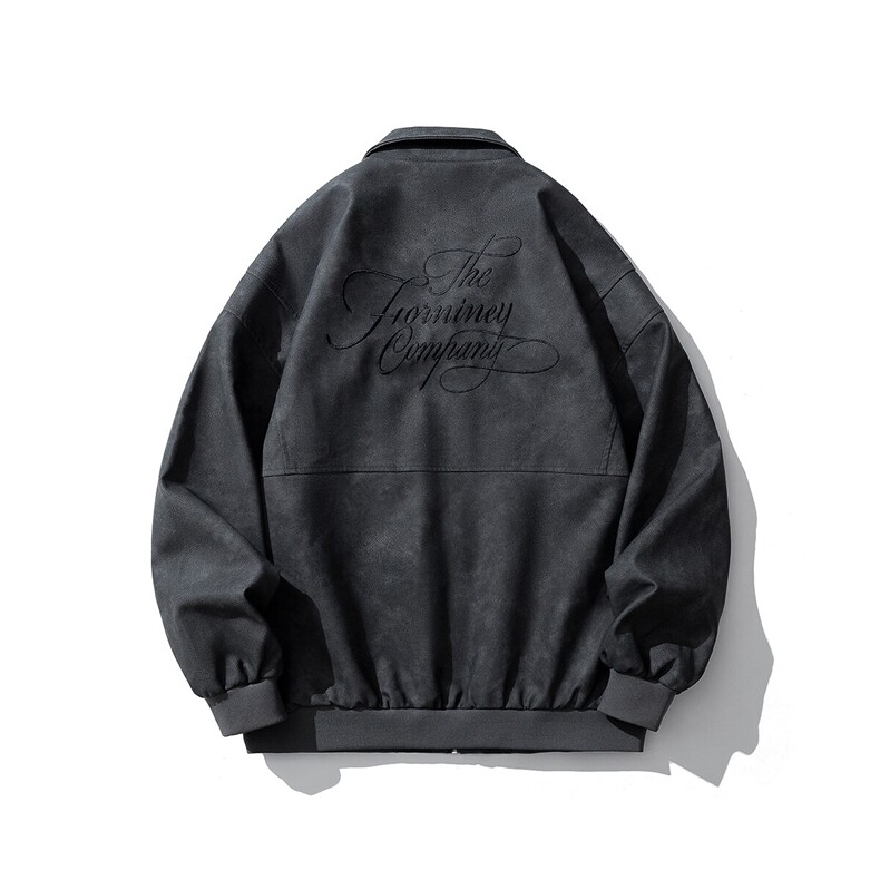 1做旧面料字母刺绣皮衣金属装饰大码M-5XL夹克男JK77861P95控158，男装夹克，星座226-2