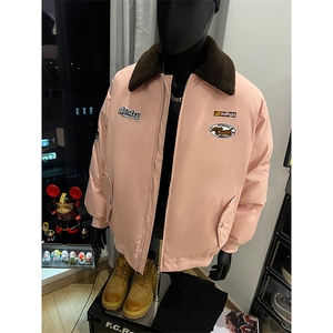 港风大码款宽松翻领加厚保暖棉服外套潮 XZ213-MY9355-P148控168图片