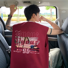 量大优供视频直播高品质重磅260克双纱纯棉印花背心无袖T恤DB51，男装背心/马甲，电商A486