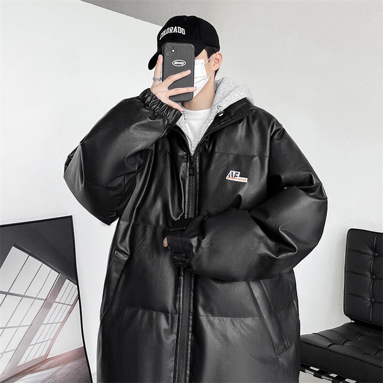 冬季连帽加厚棉衣男皮棉服字母宽松大码棉袄潮流A266-P02-P100,男装棉衣,电商A266