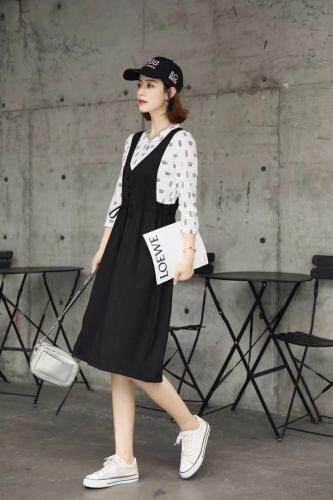 假两件套连衣裙，女装连衣裙，琪轩蔓莎