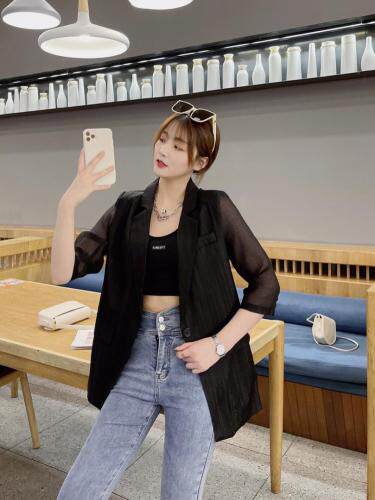 现货夏季新款韩版防晒西服，女装，韩衫衣社