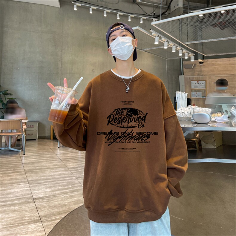 特P25控48秋冬新款男士圆领卫衣宽松休闲日常百搭上衣WQ2446,男装卫衣,电商B370