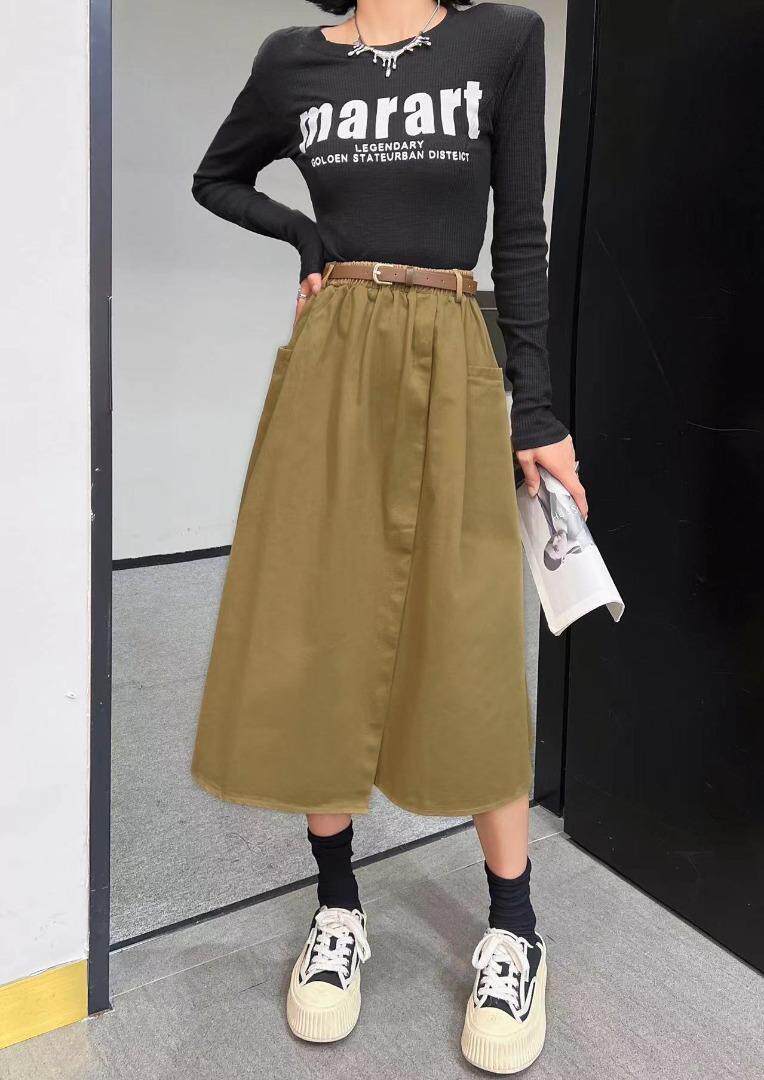 [现货]半身裙休闲款，两色、四个尺码，女装半身裙，依柏璐(1F)