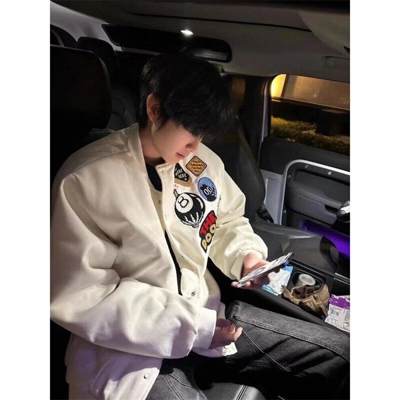 【现货】DM309-P70美式高街徽章贴布设计感刺绣棒球服男潮牌夹克,男装夹克,星座603-2