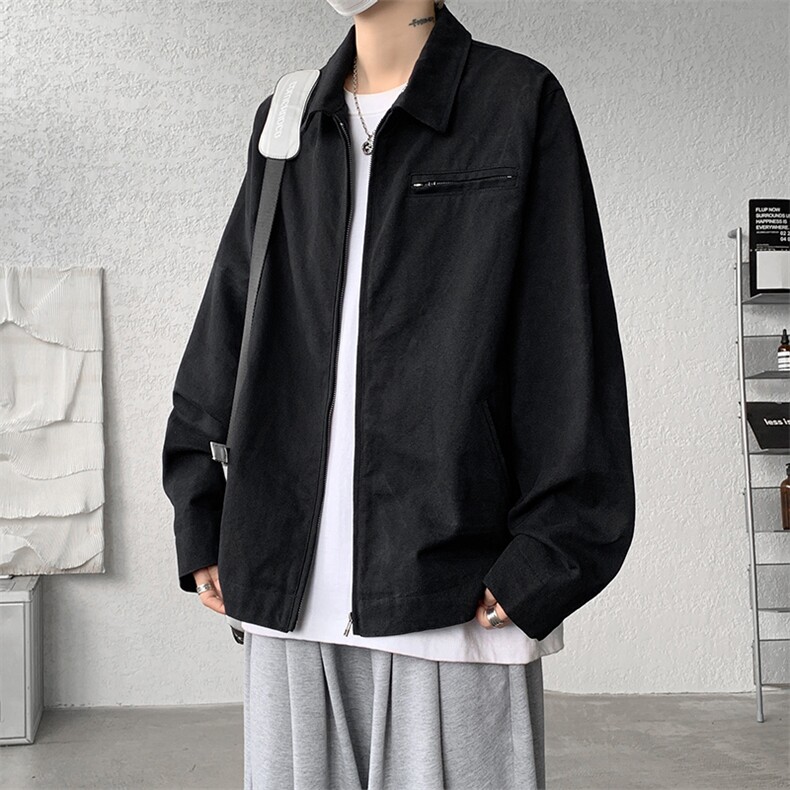 8XL-M水洗做旧帆布短款夹克男款vintage美式复古工装外套JK003P98,男装夹克,电商B312
