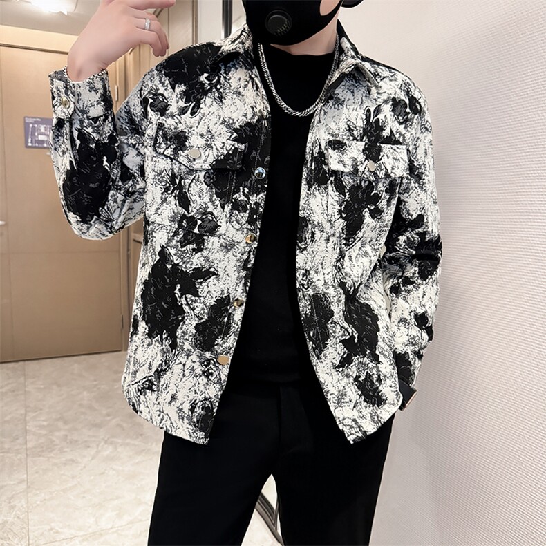 K066-P702025秋季扎染痞帅时尚男士小伙风夹克痞帅外套,男装夹克,星座507A（原星座306B-2）