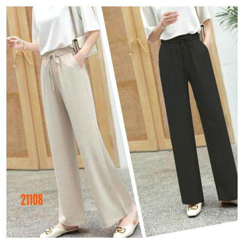 (现货) 夏季新品麻料拖地裤,女装,艺尚丽人