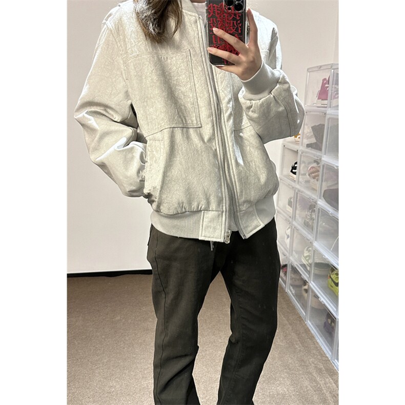 GOSNACE秋季短款夹克潮棒球服外套男女同款DY195-P80网图图片