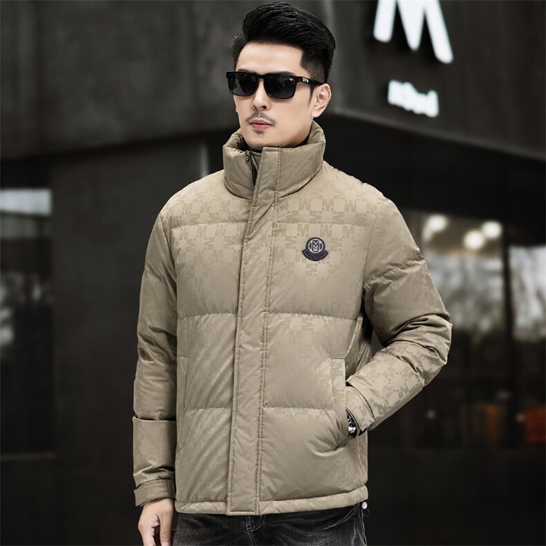 主推90%白鸭绒中年羽绒服外套男士立领青年面包服羽绒服外套大衣,男装羽绒服,钱塘723