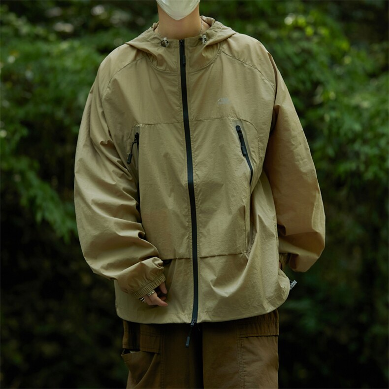 2024六色美式连帽防晒衣潮牌宽松双拉链情侣防晒服外套F017-P45,男装防晒衣,星座313A-2