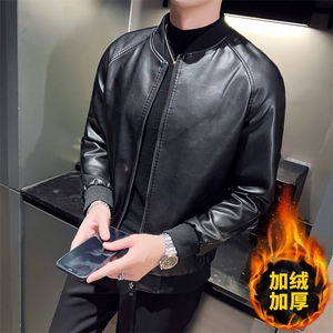新款加厚加绒皮衣皮夹克309B-3-6602-P65图片
