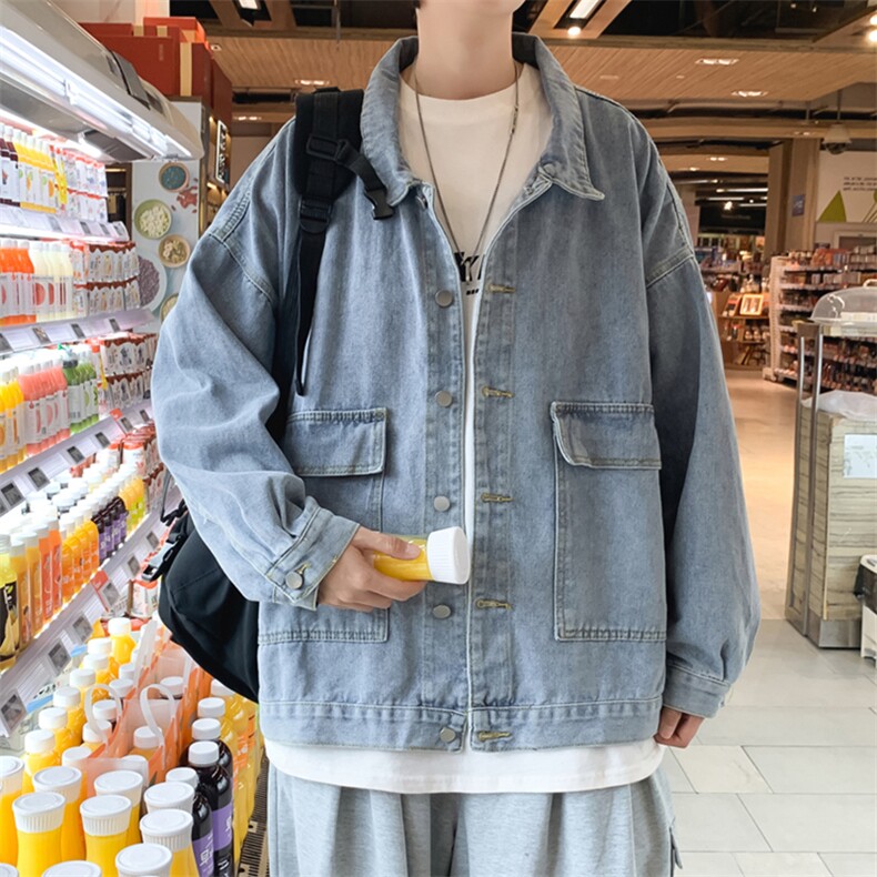 1506-1/JX3011/P57牛仔外套男春秋宽松休闲港风ins潮流工装夹克,男装工装外套,星座1506-1