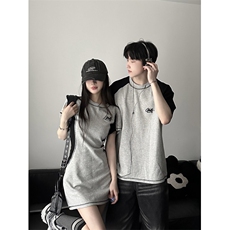 C307女P60男P452024男运动复古T恤连衣裙高腰显瘦A字裙情侣，男装T恤，星座512-6