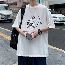 DX17041-P20纯棉短袖t恤男大码半袖打底衫宽松体恤衫港风,男装T恤,电商A040