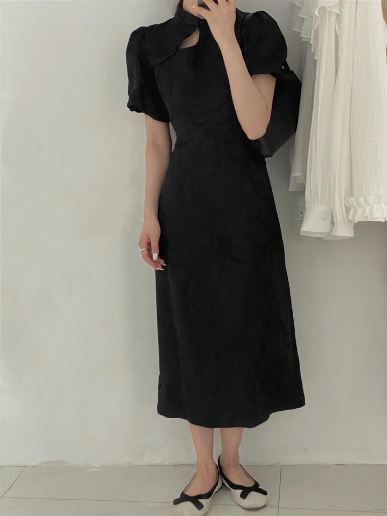 缇花旗袍长裙，女装汉服/婚纱/旗袍/礼服，驿谷