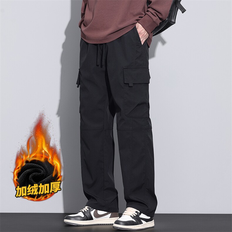秋冬直筒工装裤男阔腿休闲伞兵裤美式冲锋加绒Z9810-P50/加绒P55图片