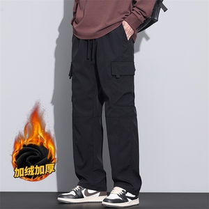 秋冬直筒工装裤男阔腿休闲伞兵裤美式冲锋加绒Z9810-P50/加绒P55图片