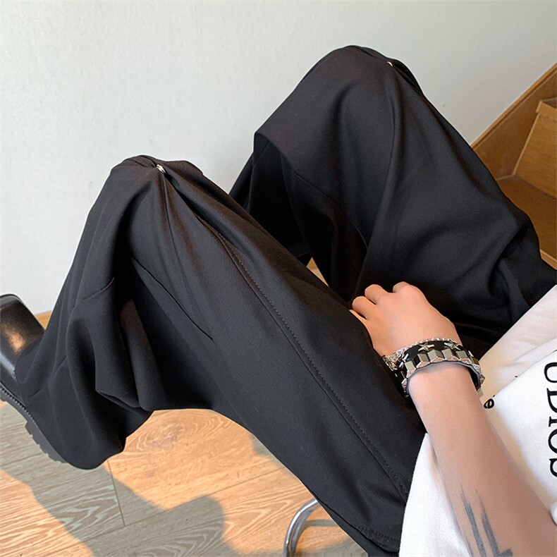 现货高品质冰丝纽扣直筒垂感阔腿西裤DSA059-ZK7920-P60控78,男装西裤,电商A059