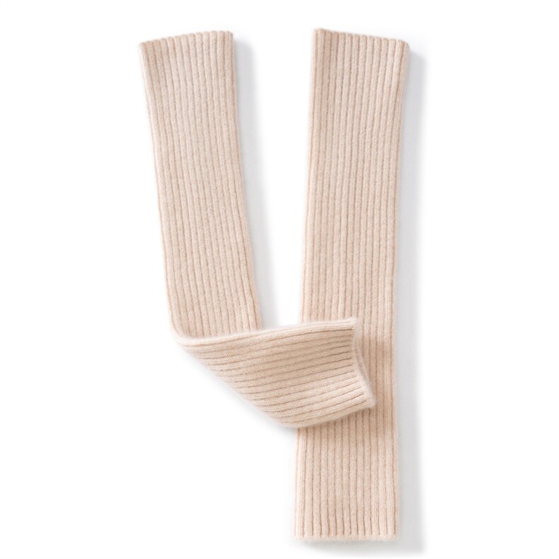 2025年新款百搭女士坑条长款手臂套，手套，思琳羊绒