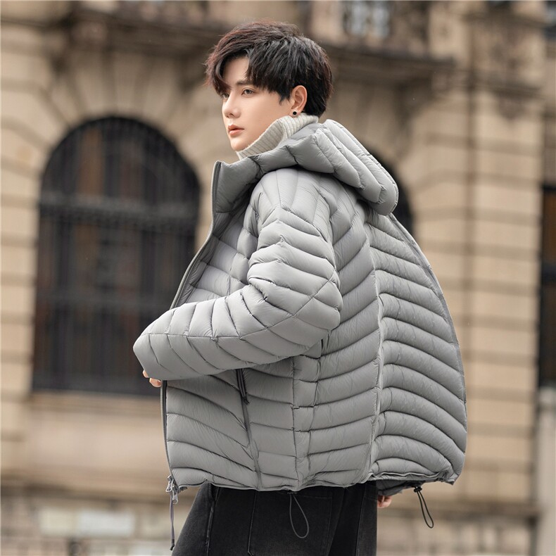 充绒210g加厚羽绒服冬季90白鸭绒连帽羽绒外套男2800-P475控898,男装羽绒服,电商A355（原A415）