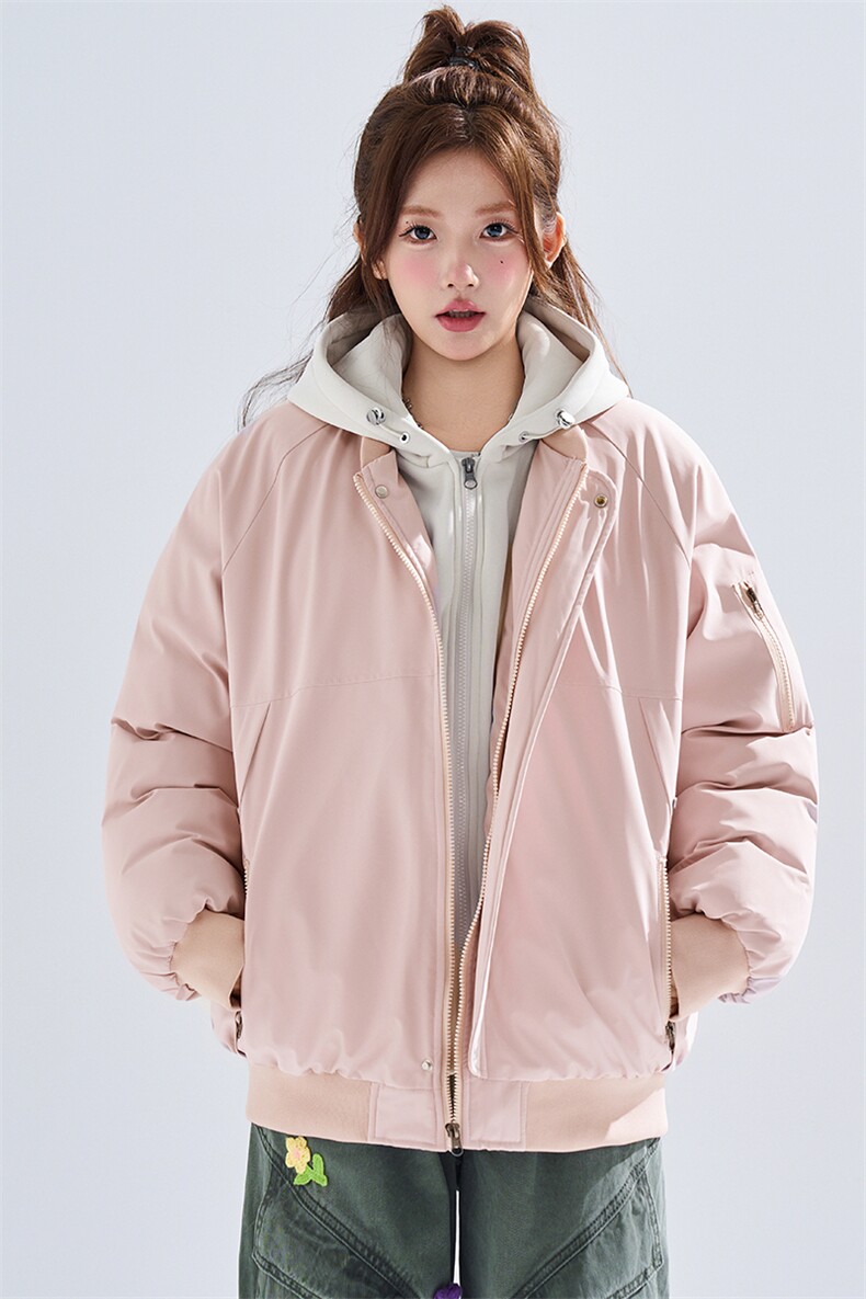 新款冬季大码羽绒棉服棉袄连帽假两件韩版宽松外套A436-2583-P95,男装棉衣,电商A436