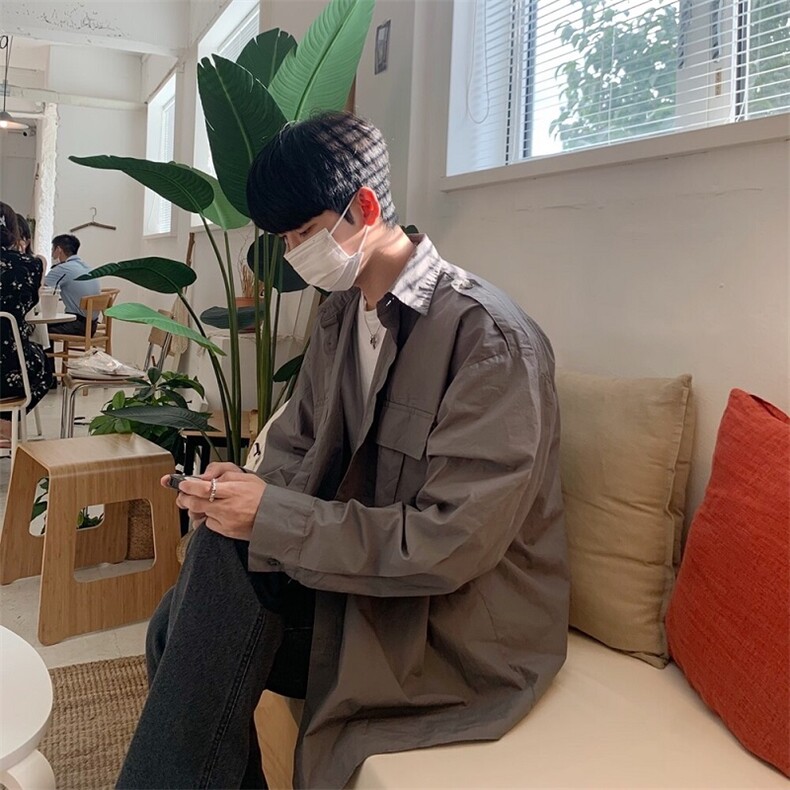 816B-CS004-P65 春季新款上衣外套休闲韩版衬衫内搭韩男图片