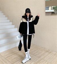 皮毛一体外套，其它，吉之红