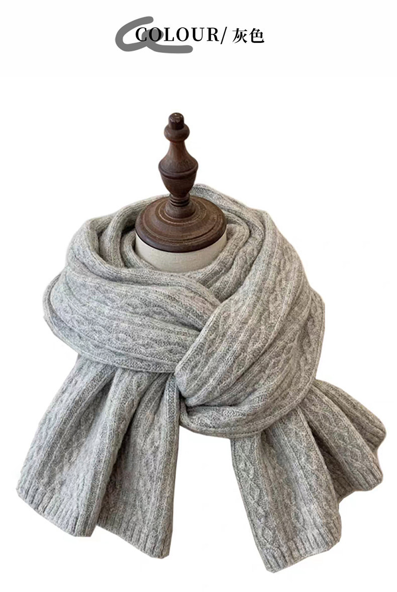 2025年秋季时尚百搭通勤简约休闲羊毛围巾，围巾，美雪羊绒