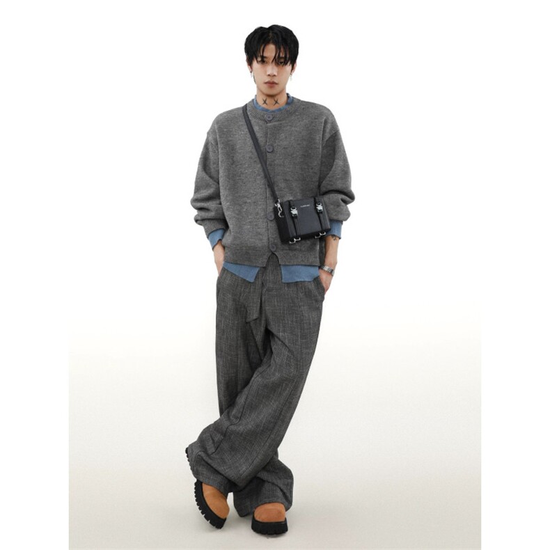 706-1-QSF921-P60特P现货秋季美式复古学院风假两件开衫毛衣,男装针织衫/毛衣,星座706-1