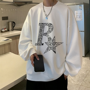 麂皮绒卫衣男大码重磅长袖t恤男JW81328-P35加绒款P45