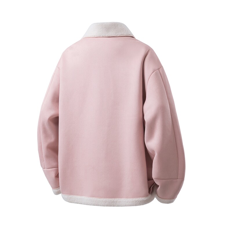 1翻领麂皮绒羊羔毛金属飞机扣大码M-5XL棉衣男YG77108P135控178,男装棉衣,星座227-7