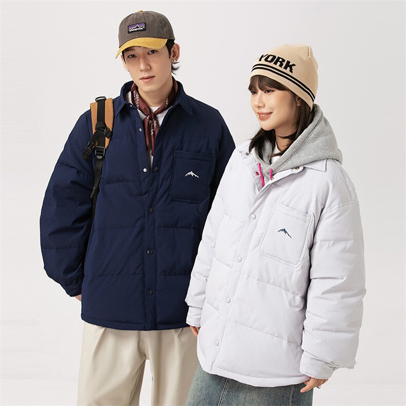 外27-2日系工装衬衫夹克羽绒服90白鸭绒(新标）YR05-P195，男装夹克，新杭派外27-2