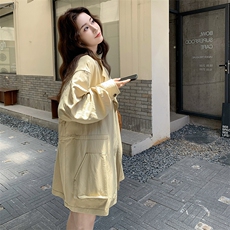 慵懒风休闲气质工装外套女2025春秋季新款高级感流行显瘦风衣夹克，女装风衣，2D012