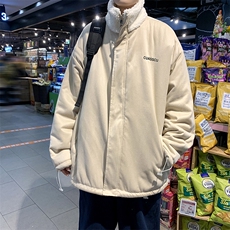 新款冬季2023年羊羔绒立领保暖袄港风服情侣外套W2368-P80，男装棉衣，星座512-3