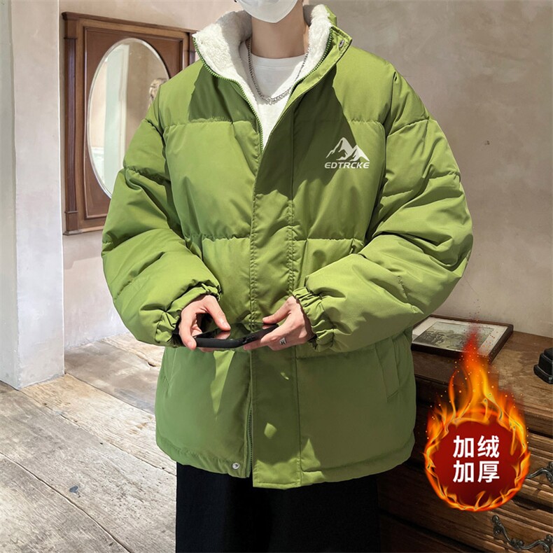 ！2024秋冬新款男士加绒加厚立领棉衣学生百搭外套MY130P70图片