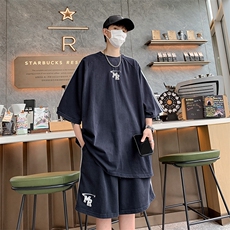 TZ53-P45美式复古潮流刺绣休闲套装，男装休闲套装，星座1501-1