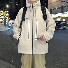 冲锋衣外套男2025春季新款宽松连帽休闲工装夹克潮流A259-P78，男装夹克，星座308B-2
