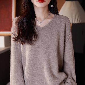 纯色休闲简约女2024年新款秋冬季针织羊毛衫