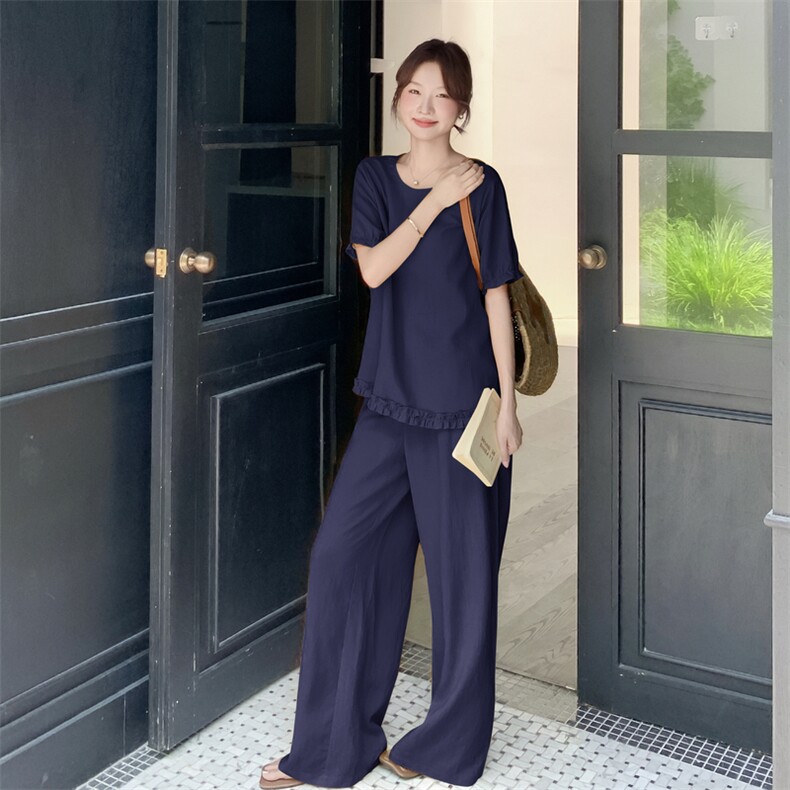 现货210-3272-P165-K218轻奢宽松上衣配阔腿裤2025年夏季,女装套装/套裙,浙宝210（原浙宝191）