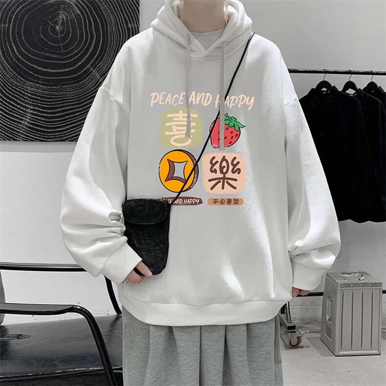 纯棉连帽卫衣男大码运动帽衫宽松薄WY2322-P35 加绒款-P40图片