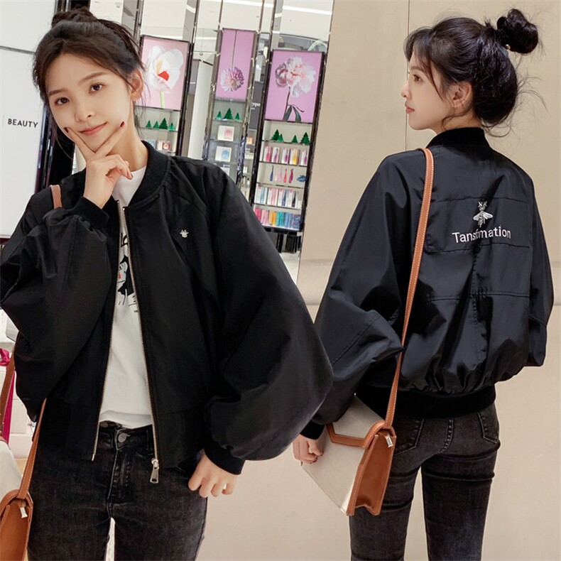 26年春秋装新款重工刺绣抽皱棒宽松休闲球服女182-1901P90K138,女装短外套,帛香坊