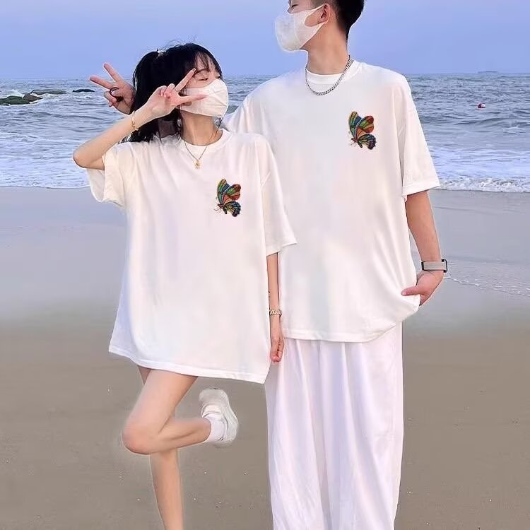 重磅短袖t恤男女夏新款美式潮牌潮休闲情侣装半袖体恤GA9002P36,男装T恤,星座1013-5